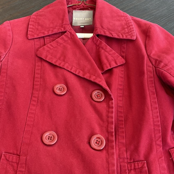 2/$20. Ladies jacket made by Smart set in size S red in colour and 100% cotton. - Picture 4 of 9